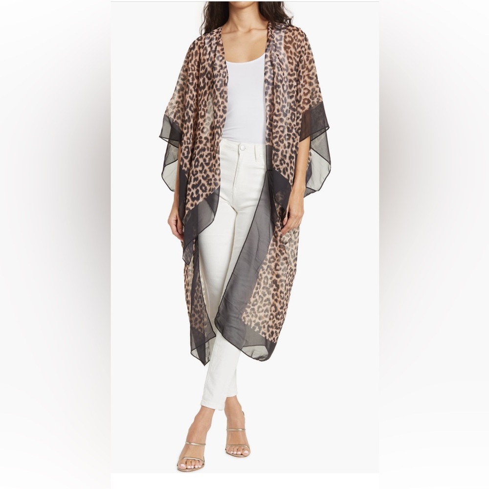 Steve Madden Leopard Print Ruana